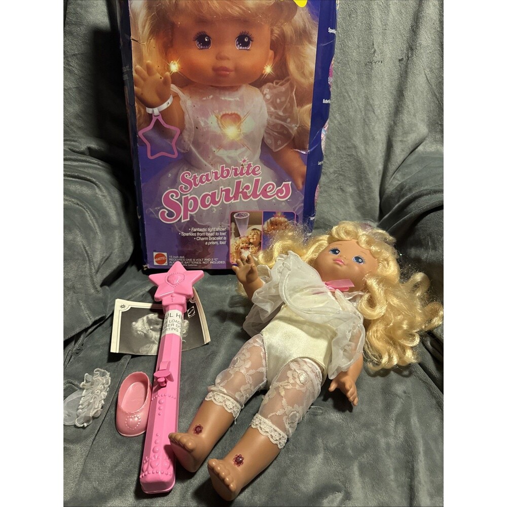 Vintage 1991 Mattel Starbrite Sparkles 15” Doll in Original Box Untested